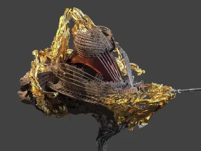 Sword Ocean Grand Airship Dragon ship 2  3D model