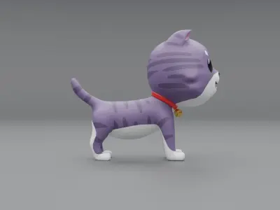 3D Cat Cartoon 3D model