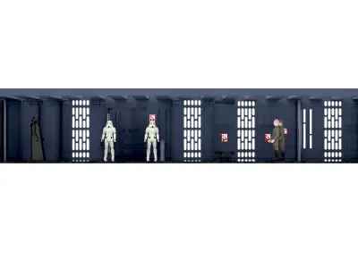 Set 7b - Death Star Hallway 2 1-18 scale Kenner Hasbro 3D print model