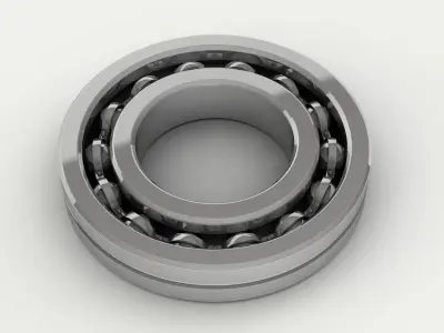 A set of models of six ball and roller bearings 3D model