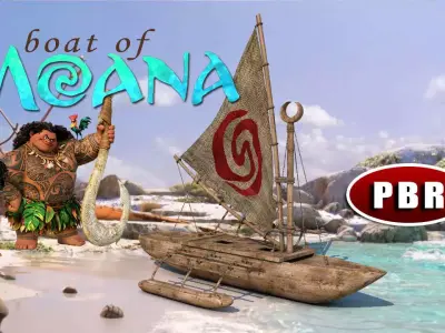 The Boat Of Moana 3D model