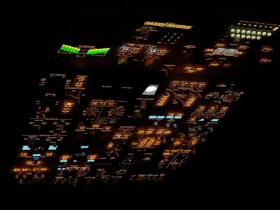 737 Overhead Panel 3D model