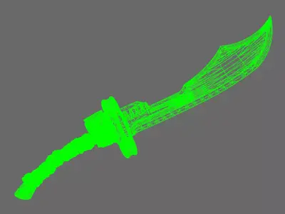Space Mongols Guan Dao Energy Sword LEFT 3D print model