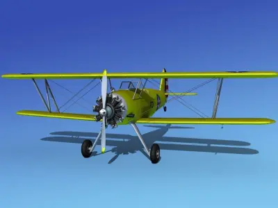 Stearman PT-17 Kaydet Trainer V01 3D model