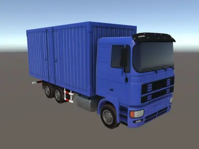 Transport Truck Low-poly 3D model