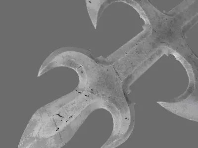 African throwing blade 3D model
