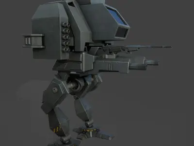 RoboWar- Lowpoly model robot Low-poly 3D model