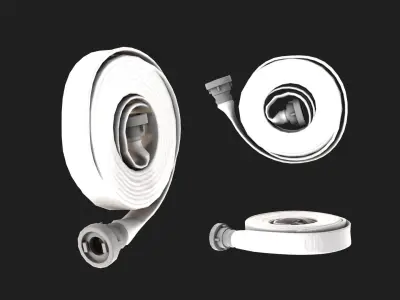 Fire Hose Nozzle Stylized Low-poly 3D model