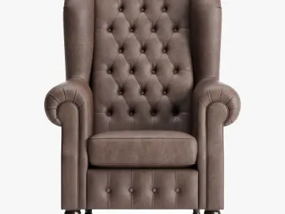 Armchair of Sherlock Low-poly 3D model