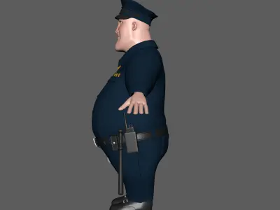 Cartoon Policeman 3D model