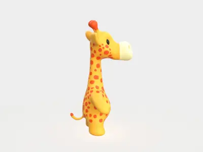 Little animal baby - Giraffe cute - Character032  Low-poly 3D model