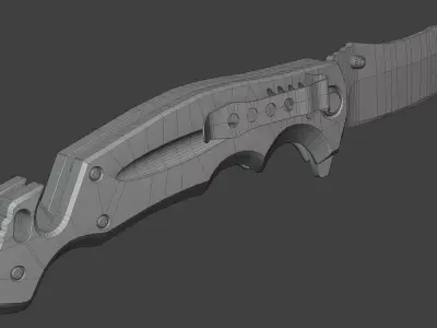 Folding Tactical Pocket Knife 3D model