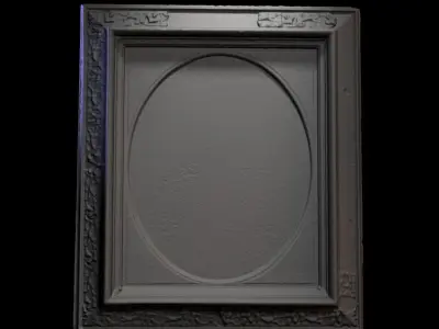 Furniture 015 wooden picture frame 3D print model