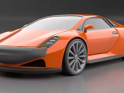 Panteox concept car 3d model 3D model