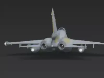 Royal Elite Fighter Jet 3D Model Golden Warplane Low-poly 3D model