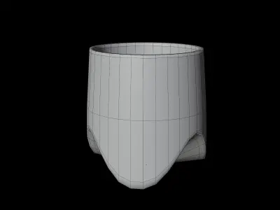 Ceramic Home Modern Shape Flower Planter Pot for Succulent Free 3D model