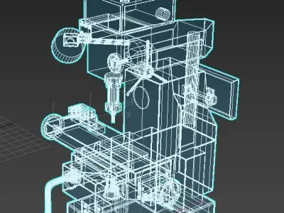 Milling Machine  Low-poly 3D model