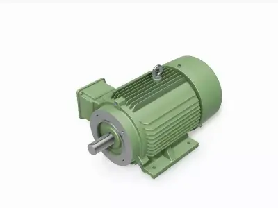 132S B34a Left IEC electric motor - 3D CAD model 3D model