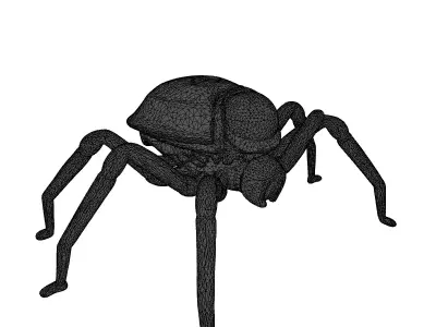 Sleek Robotic Spider 3D Model 3D model