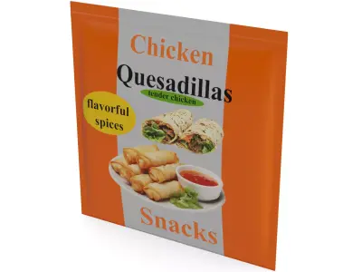 Snacks Chicken Quesadillas 3D model