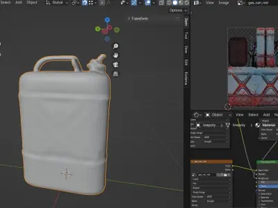 Gasoline Gas Can Red- PBR Textures Low-poly 3D model