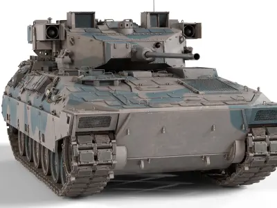 Japanese Type 89 IFV Tank Low-poly 3D model