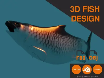 FISH ASSET Low-poly 3D model