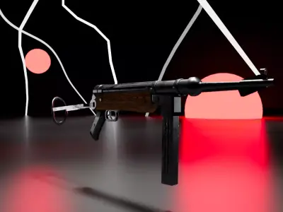 The Ghost MP40 Submachine Gun Redesign Low-poly 3D model