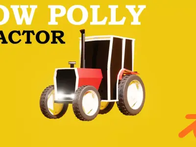 Massey Ferguson 398 Tractor Low-poly 3D model