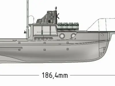 Orca Model fishing boat 3D print model