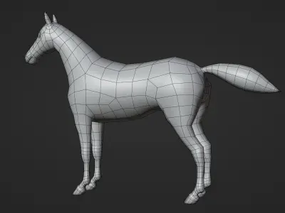 Horse - Stylized Low-poly 3D model