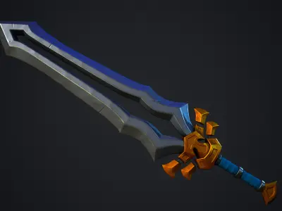Stylized Fantasy Sword Pack Low-poly 3D model