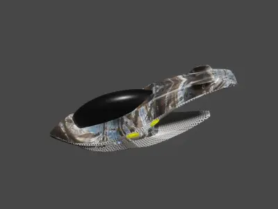 spaceship hunter Low-poly 3D model