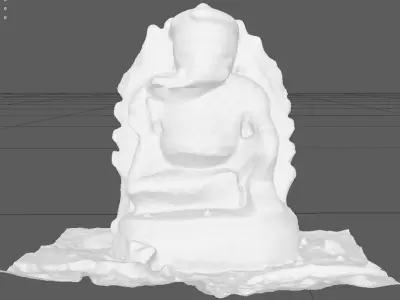 Antique idol of Lord Ganesh 3D model