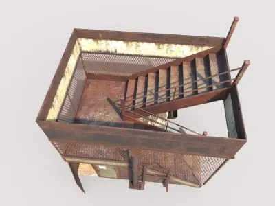 Old Stairs and Sink 3D model