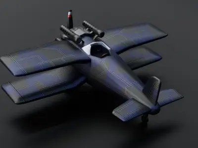 Airplane low-poly Low-poly 3D model