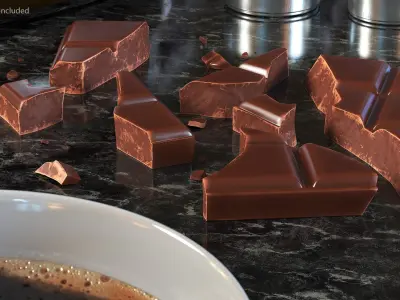 Milk Chocolate Crushed Bar 3D model