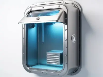 SciFi WallMounted Cryo Display Unit 3D model