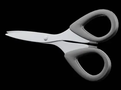 Black Scissors Free low-poly 3D model