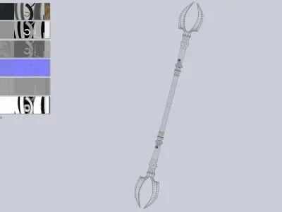 Anubis weapon Low-poly 3D model