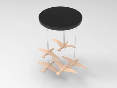Hanging Birds Low-poly 3D model purchase
