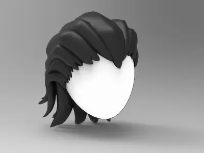 FreeHairstyle11 Free low-poly 3D model
