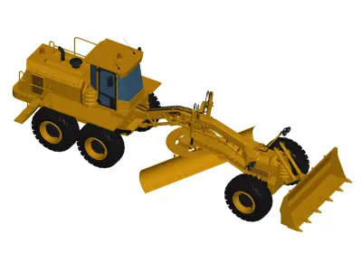 Motor Grader 3D model V1