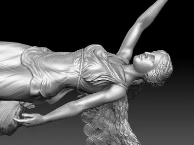 victory winged nikh sculpture  3D print model