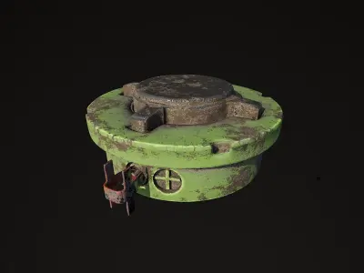 Military explosive mine collection 3D Model Pack