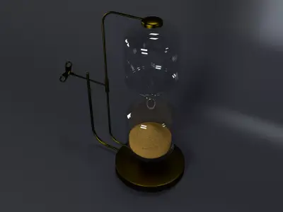 Hour Clock 3D Model Low-poly 3D model