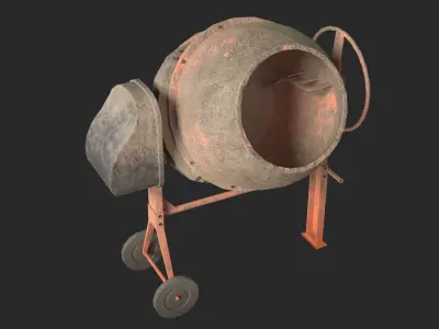 Cement Mixer Low-poly 3D model order