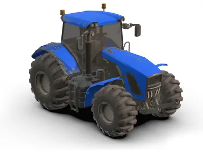 Tractor Model Low-poly 3D model
