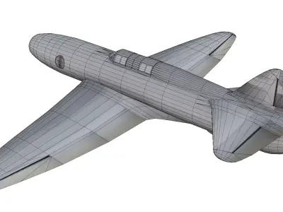 Caproni Campini N1 Low-poly 3D model