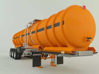truck trailer 777 3D model